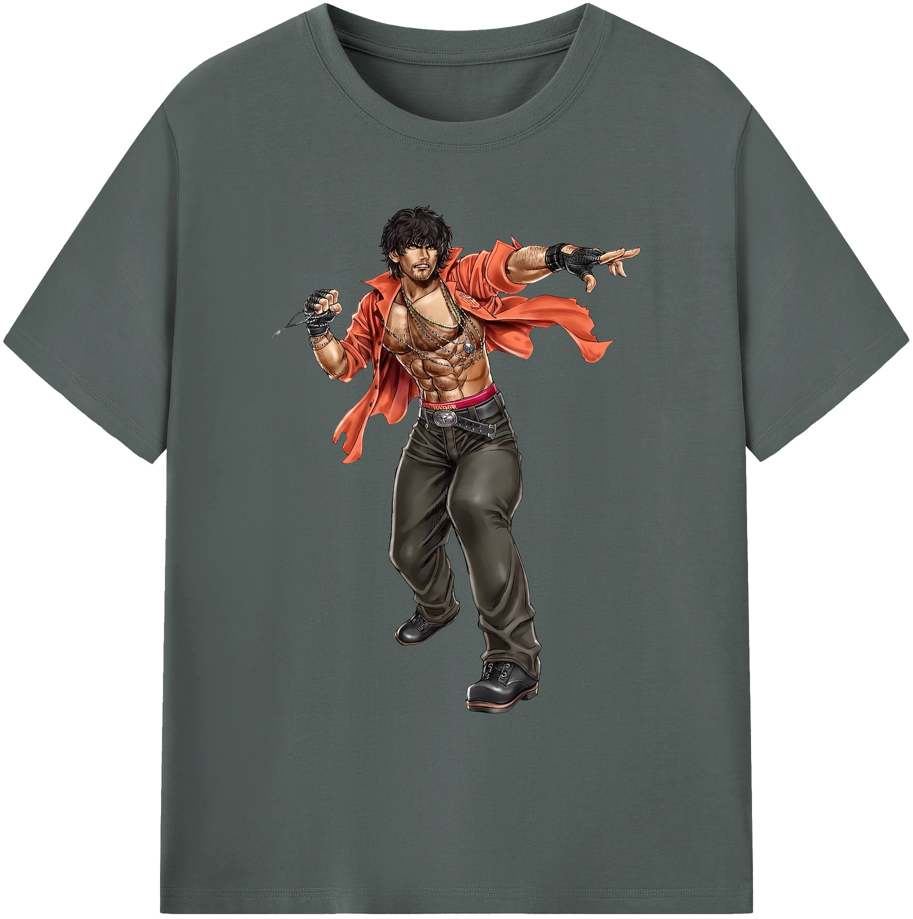 （画像用） 北斗の拳 Fist of the North Star 綿100％ メンズ半袖Tシャツ｜肌触りやわらか＆通気性